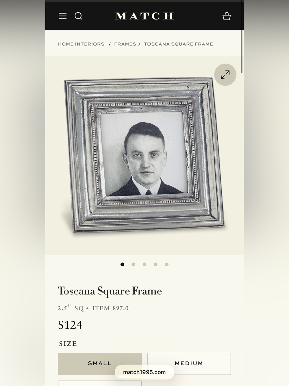 NEW, MATCH PEWTER TOSCANA SQUARE PICTURE FRAME, MATCH 1995, PHOTO FRAME